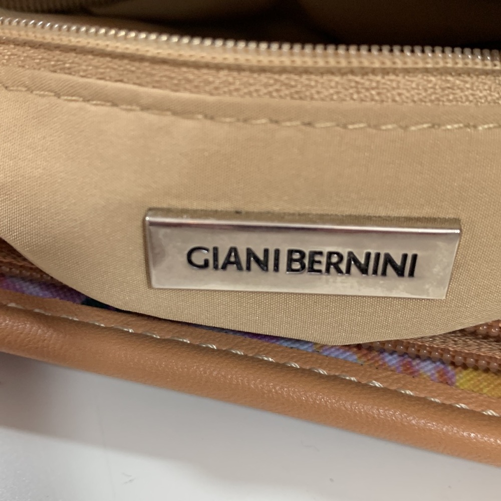 Giani Bernini Blue/Purple Floral Print Handbag - Picture 9 of 9